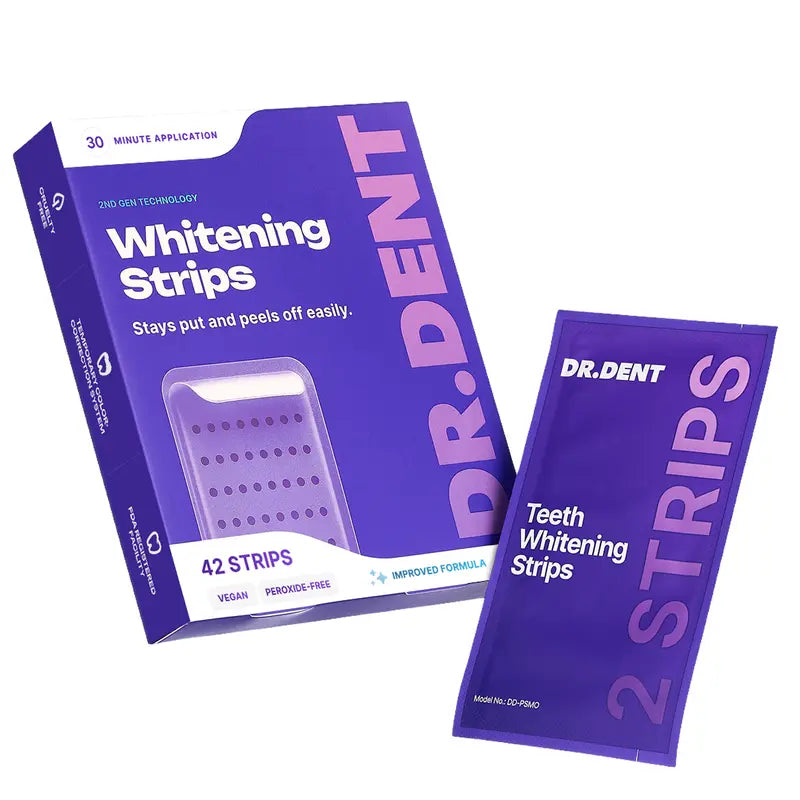 DRDENT Gentle Teeth Whitening Strips | Peroxide-Free - Image 2